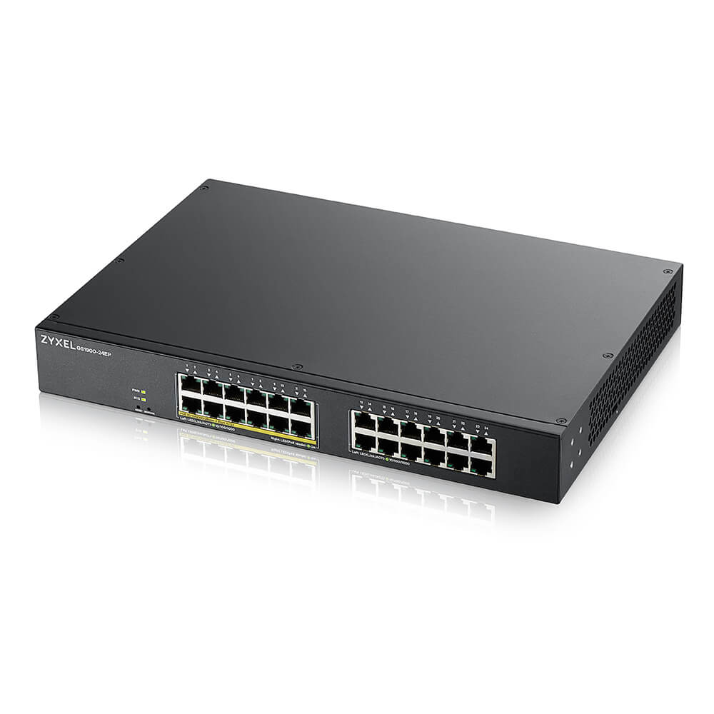 Zyxel GS1900-24EP Managed L2 Gigabit Ethernet (10/100/1000) Power over Ethernet (PoE) Zwart (GS1900-24EP-EU0101) thumbnail