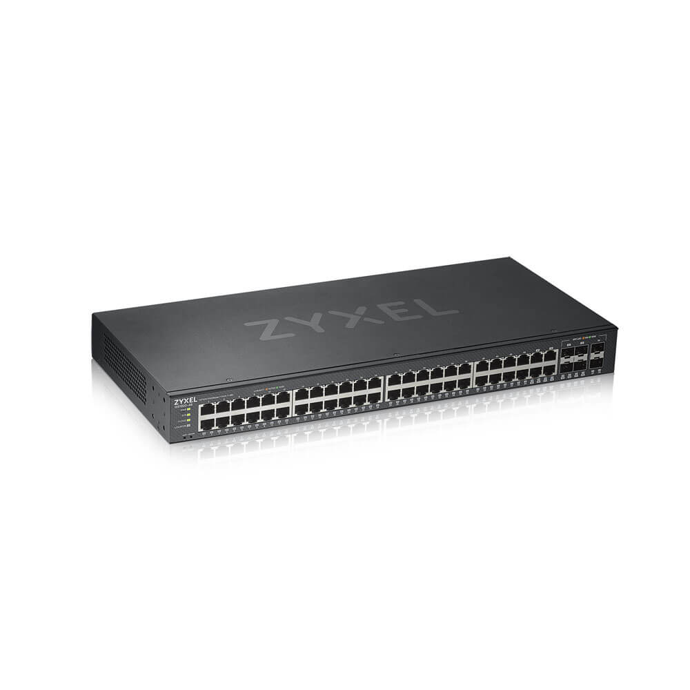 Zyxel GS1920-48V2 Managed Gigabit Ethernet (10/100/1000) Zwart (GS1920-48V2-EU0101) thumbnail