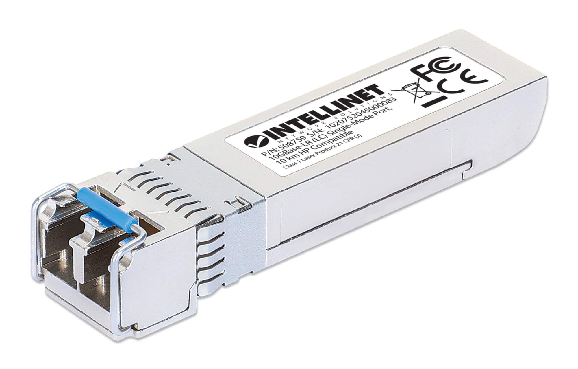Intellinet Netwerk transceiver 10G SFP+, 10GBase-LR (LC) single-mode, 300 m, 1310 nm, equivalent aan HPE J9151A/J9151D/JD094A/JD094B, 3 jaar garantie (508759) thumbnail