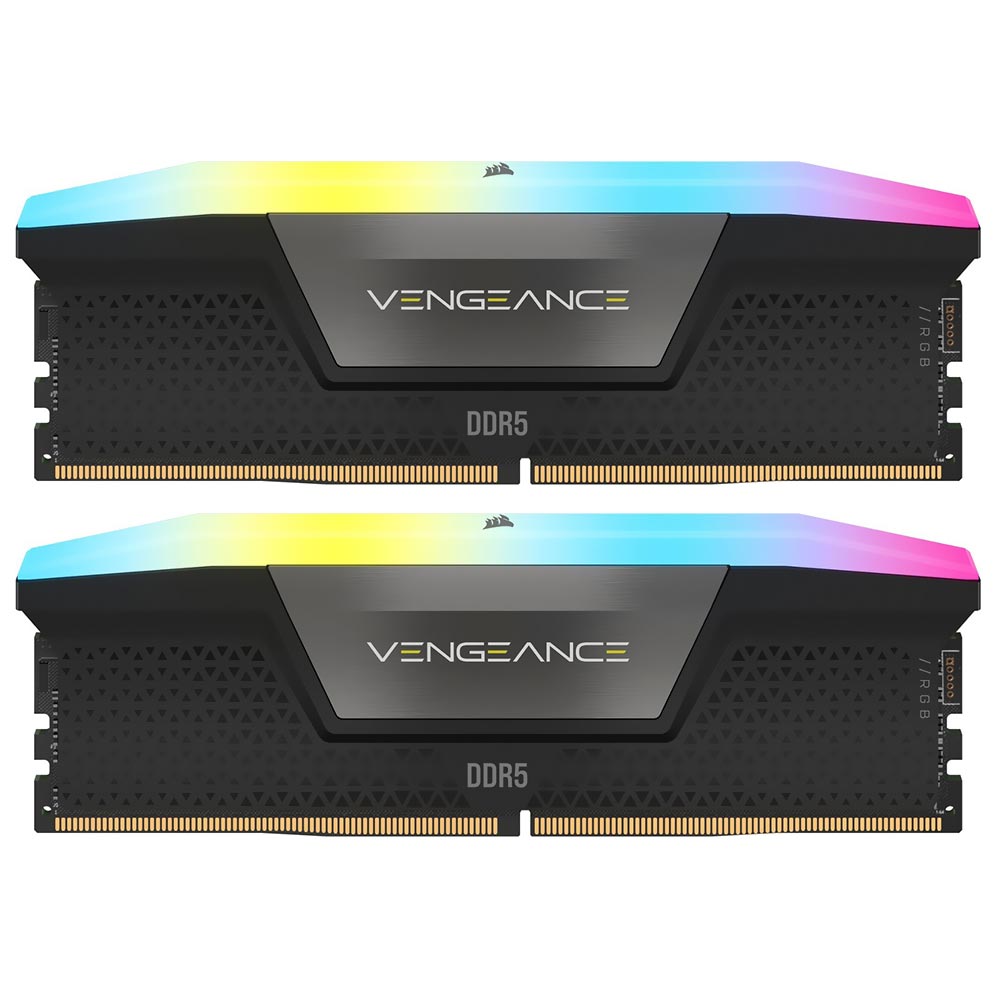 Corsair DDR5  32GB PC 6000 CL36 CORSAIR KIT (2x16GB) VENGEANCE RGB B retail (CMH32GX5M2B6000C36) thumbnail