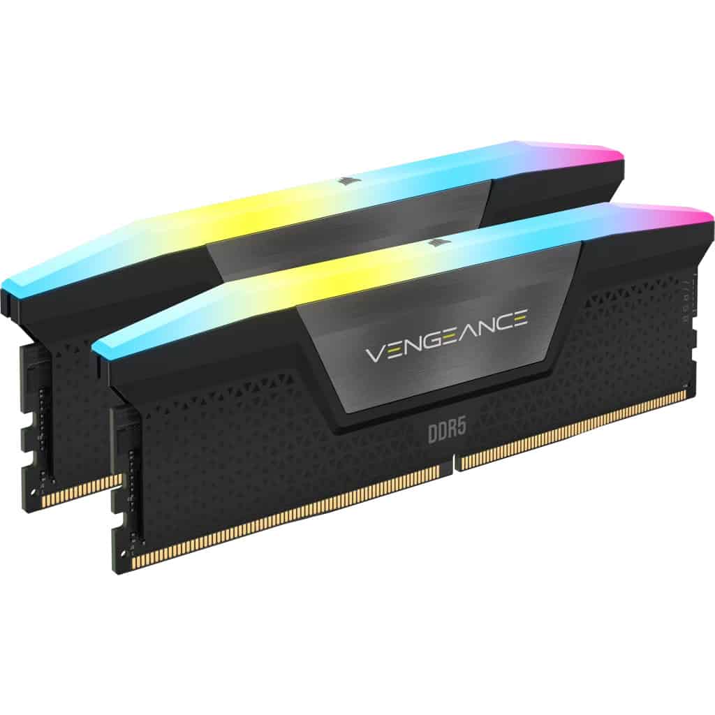 Corsair DDR5 96GB PC 6800 CL40 KIT (2x48GB) VENGEANCE RGB B retail geheugenmodule 4800 MHz (CMH96GX5M2B6800C40) thumbnail