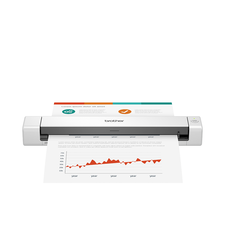 Brother DS-640 scanner Handmatige scanner 1200 x 1200 DPI A4 Zwart, Wit (DS640TJ1) thumbnail