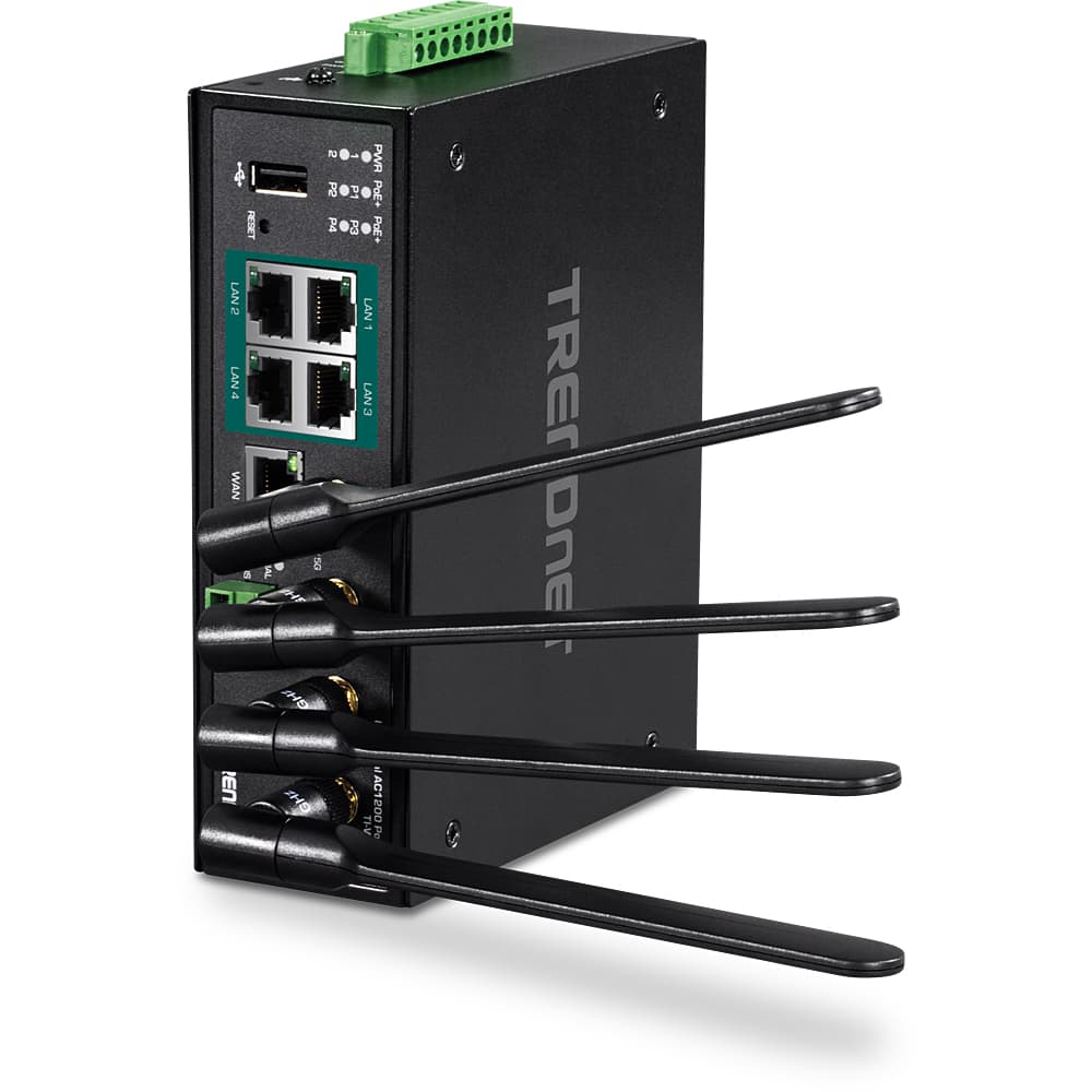 Trendnet TI-WP100 draadloze router Gigabit Ethernet Dual-band (2.4 GHz / 5 GHz) Zwart (TI-WP100) thumbnail