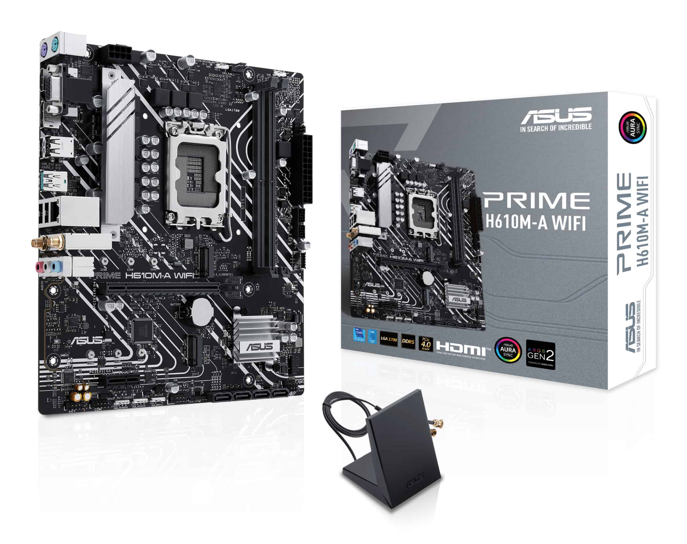ASUS PRIME H610M-A WIFI Intel H610 LGA 1700 micro ATX (90MB1G00-M0EAY0) thumbnail
