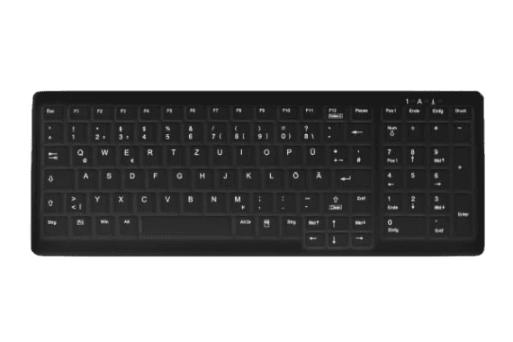 Active Key AK-C7000F toetsenbord RF draadloos + USB Duits Zwart (AK-C7000F-FU1-B/GE) thumbnail