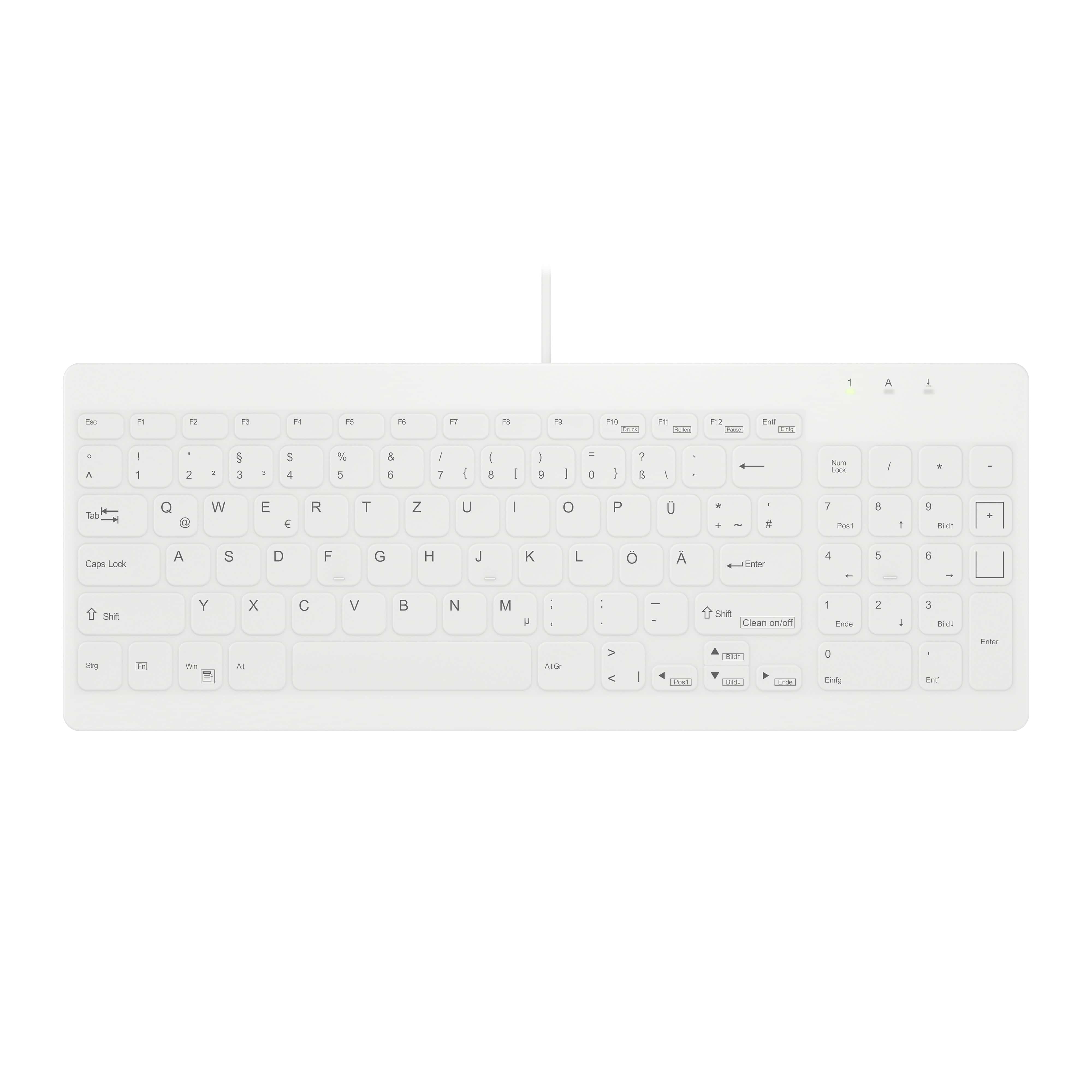 Contour Design Active Key AK-C7012 toetsenbord Medisch USB Duits Wit (AK-C7012F-UVS-W/GE) thumbnail