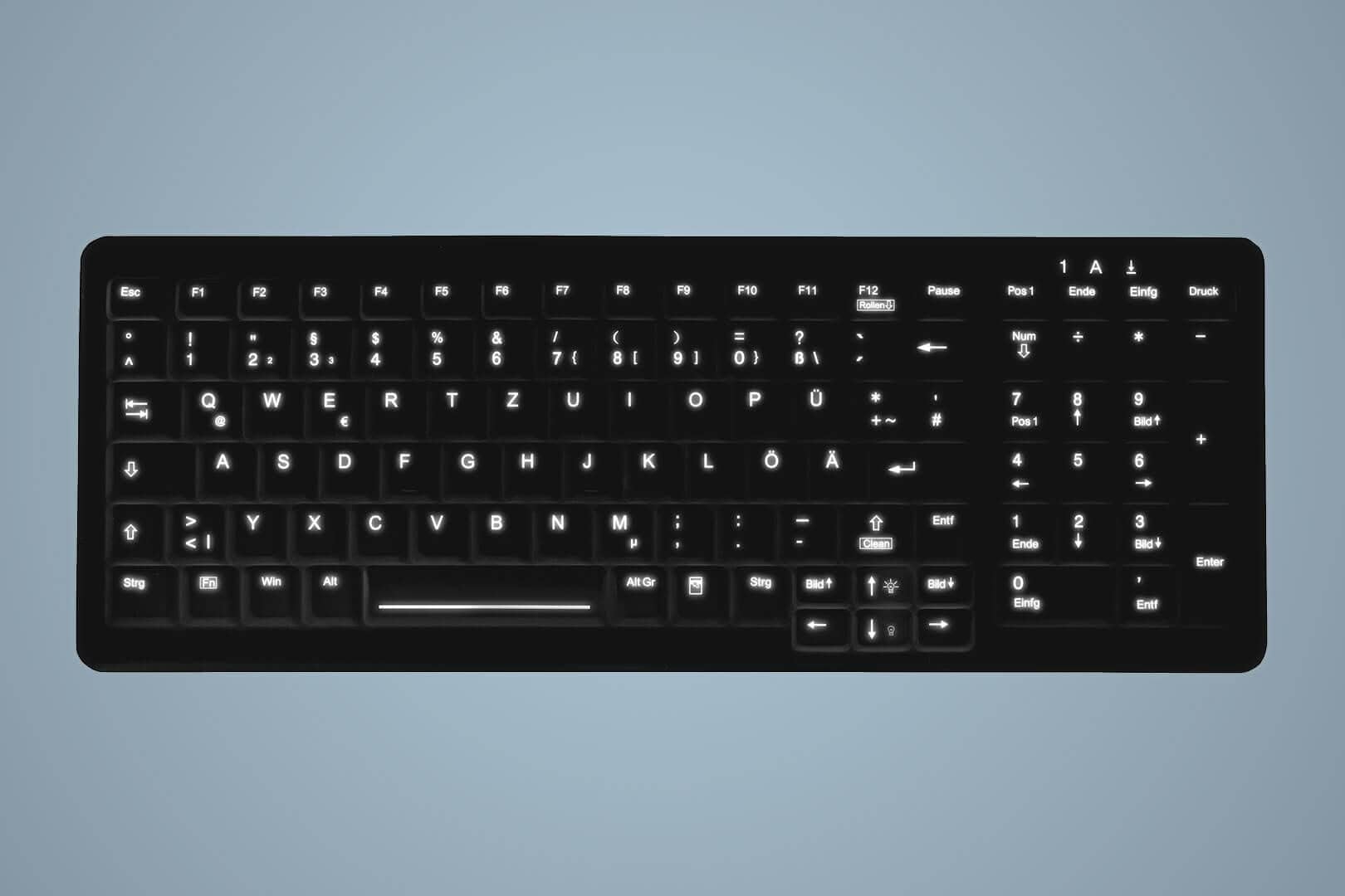Active Key AK-CB7000 toetsenbord USB Amerikaans Engels Zwart (AK-CB7000F-US-B/US) thumbnail