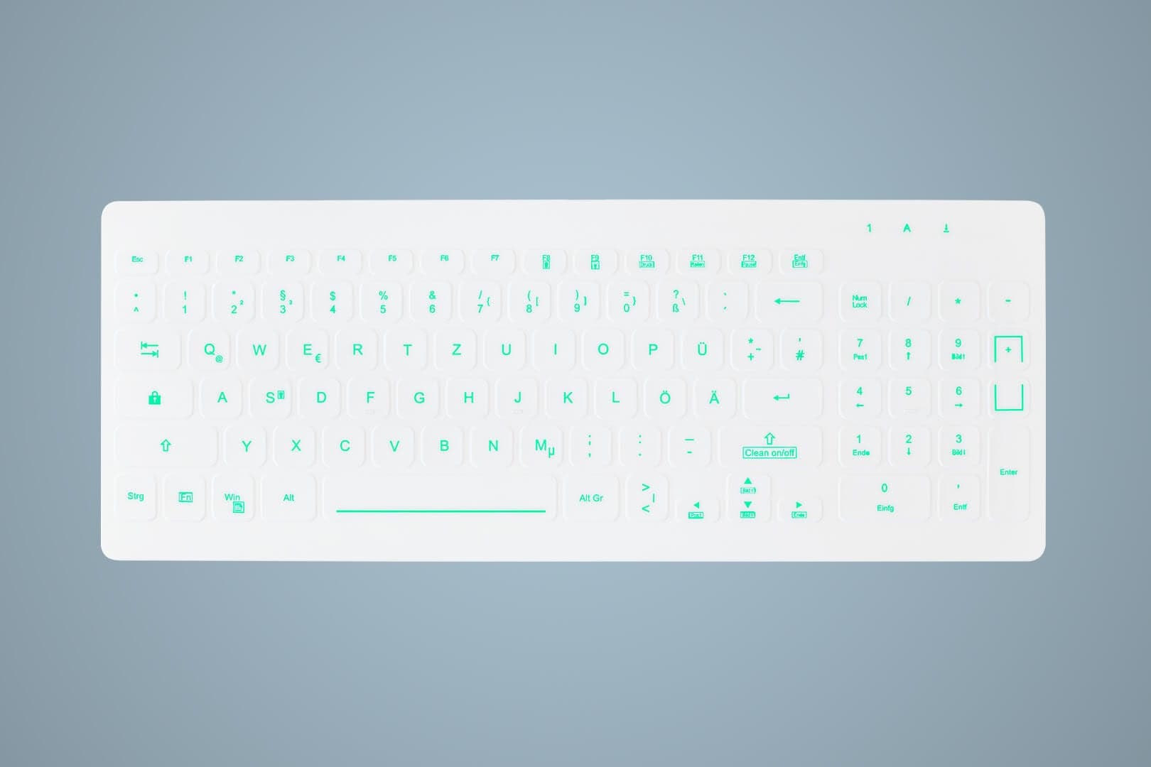 Active Key AK-CB7012 toetsenbord USB Duits Wit (AK-CB7012F-U1-W/GE) thumbnail