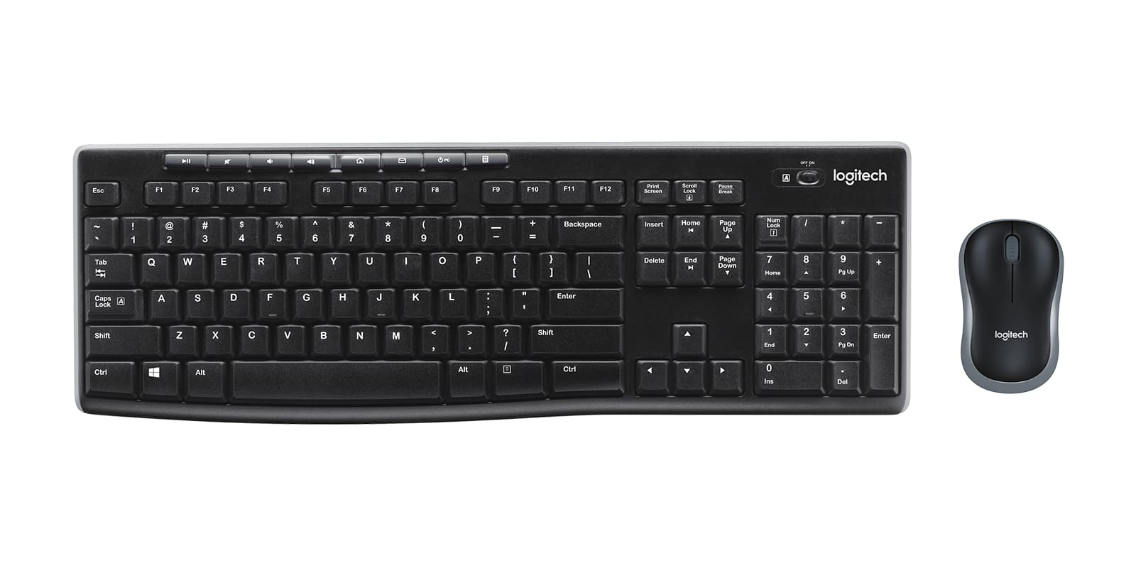 Logitech MK270 toetsenbord Inclusief muis RF Draadloos Duits Zwart (920-010028) thumbnail