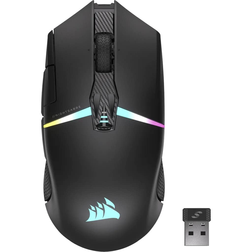 Corsair CH-931B011-EU muis Rechtshandig RF-draadloos + Bluetooth Optisch 26000 DPI (CH-931B011-EU) thumbnail