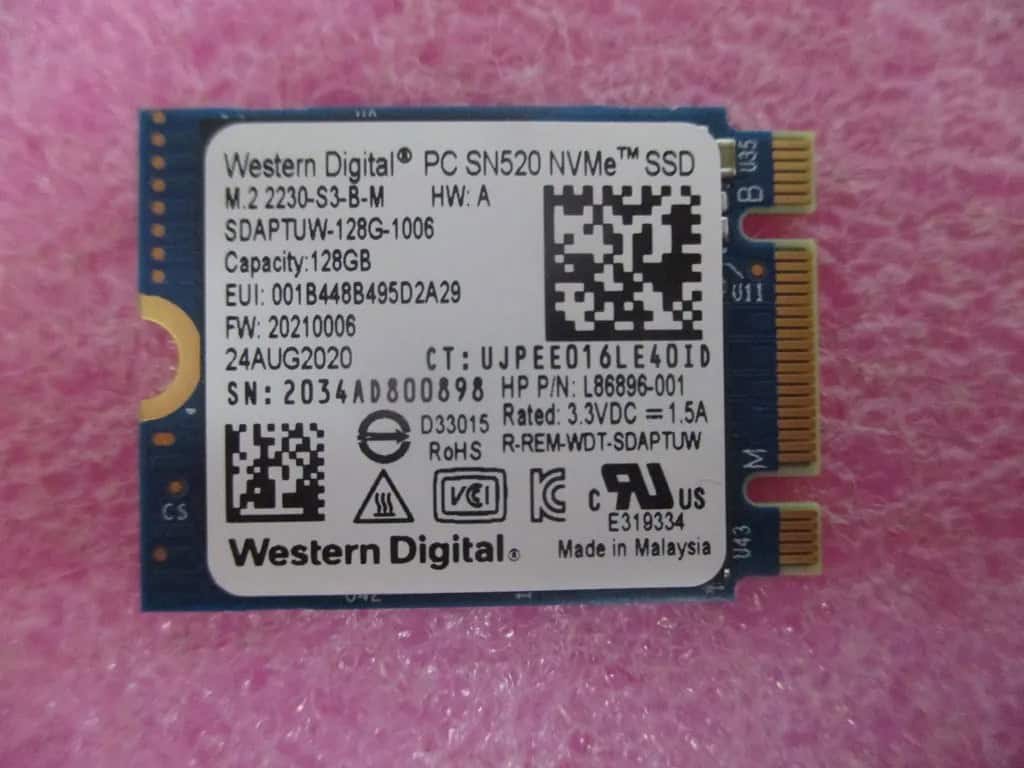HP SPS-SSD 128GB M.2 2280 PCIe3x2 (M06792-007) thumbnail