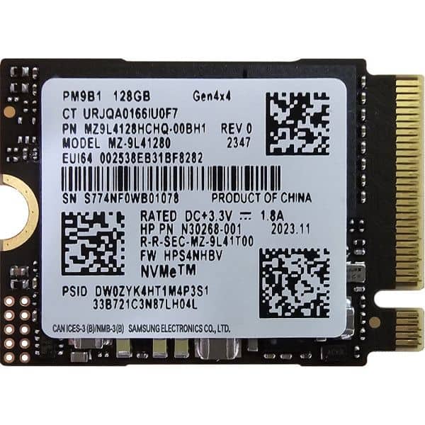 HP SPS-SSD 128GB 2230 PCIe NVMe Value (M11040-006) thumbnail