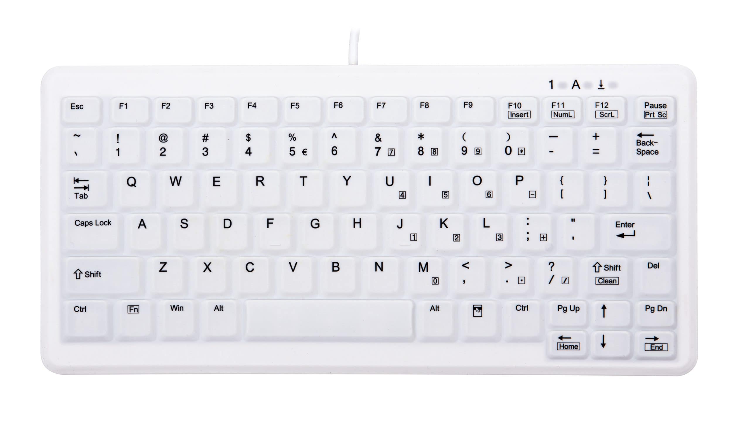 CHERRY AK-C4110 toetsenbord USB QWERTY Amerikaans Engels Wit (AK-C4110F-U1-W/US) thumbnail