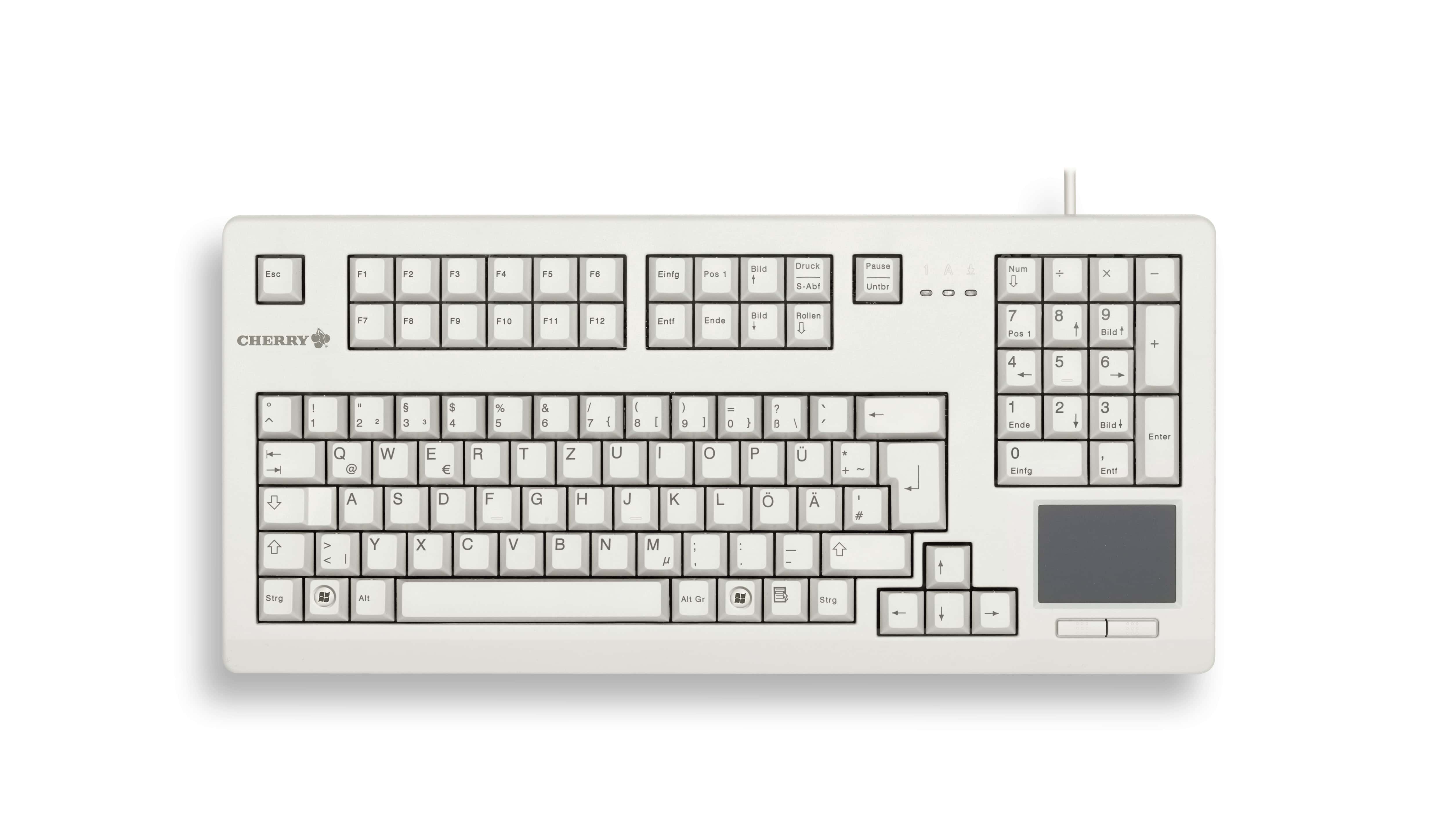 CHERRY TouchBoard G80-11900 toetsenbord Industrieel USB QWERTY Engels Grijs (G80-11900LUMEU-0) thumbnail