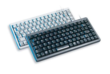 CHERRY Compact keyboard G84-4100, light grey, CH toetsenbord USB + PS/2 Grijs (G84-4100LCMCH-0) thumbnail