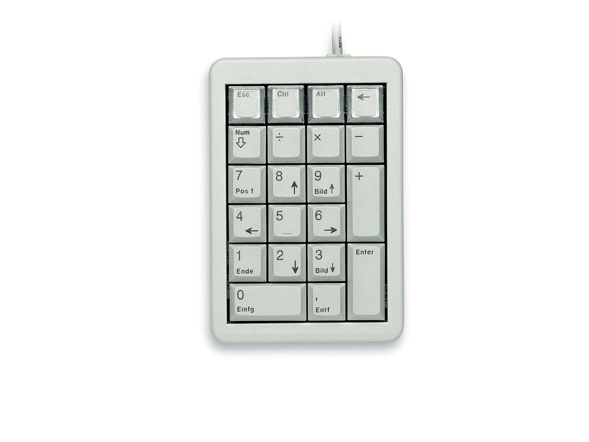 CHERRY G84-4700 numeriek toetsenbord Laptop/pc USB Grijs (G84-4700LUCDE-0) thumbnail