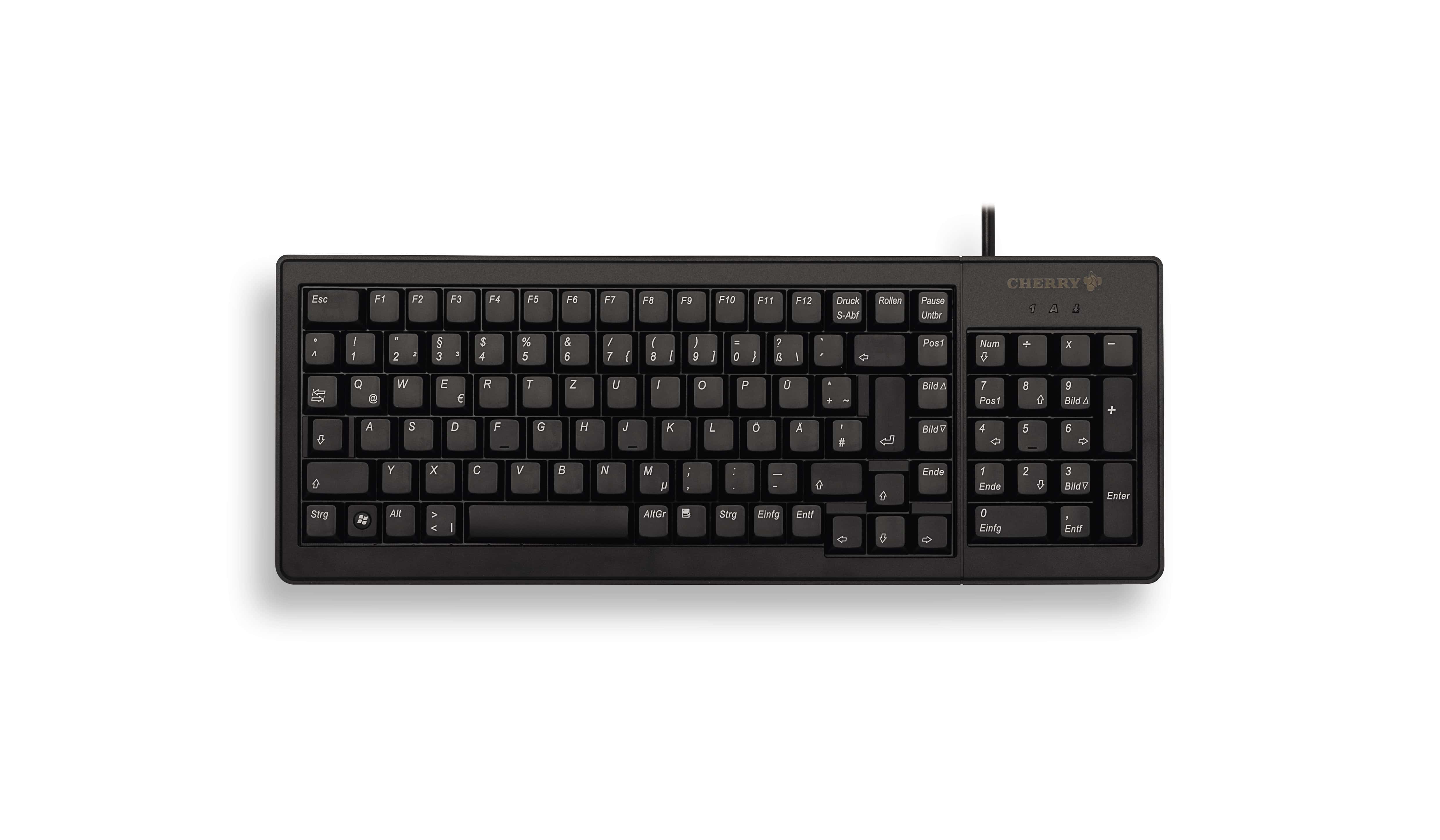CHERRY XS Complete G84-5200 toetsenbord Kantoor USB QWERTY Amerikaans Engels Zwart (G84-5200LCMEU-2) thumbnail