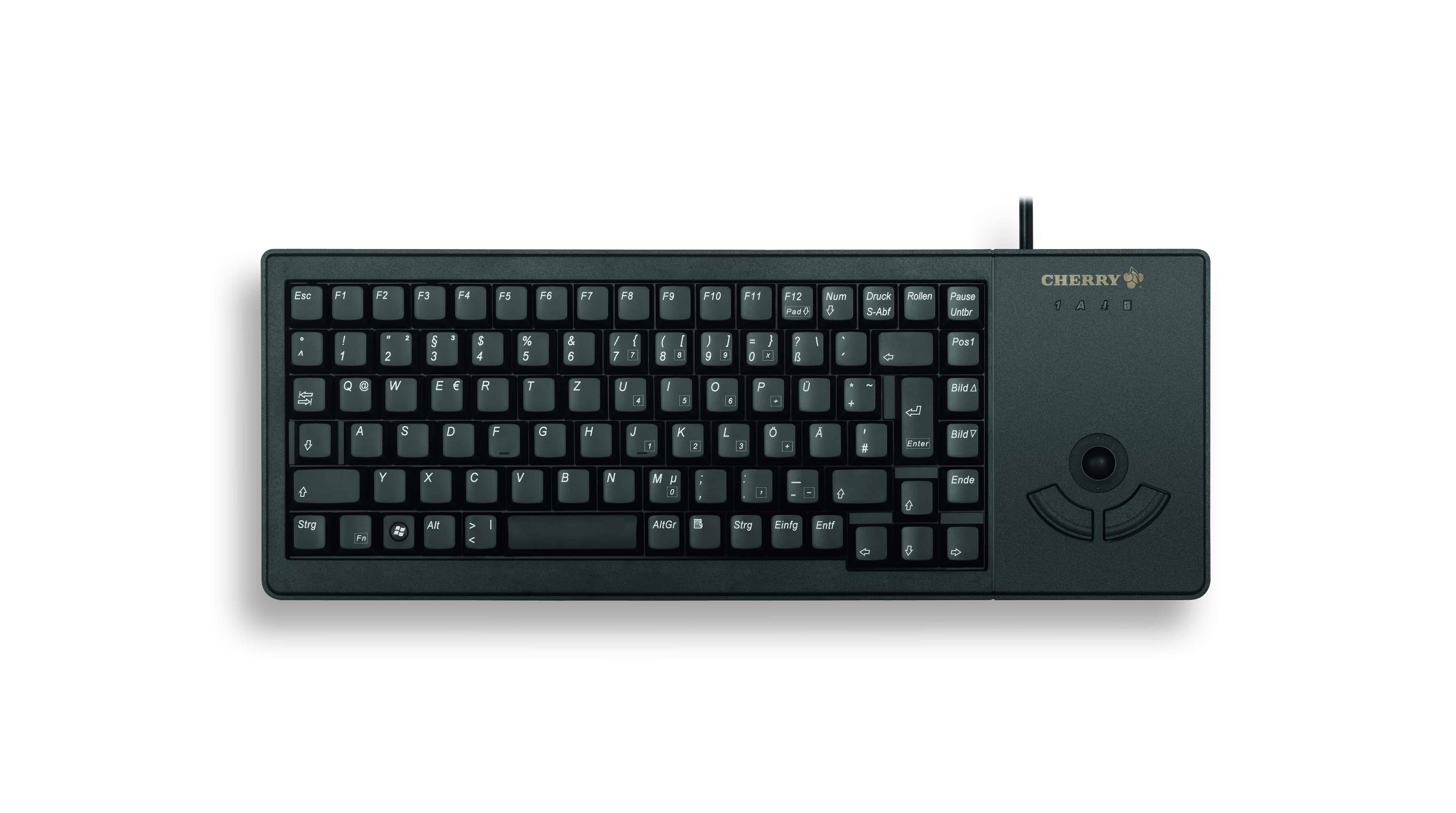 CHERRY XS Trackball toetsenbord USB QWERTY Scandinavisch Zwart (G84-5400LUMPN-2) thumbnail