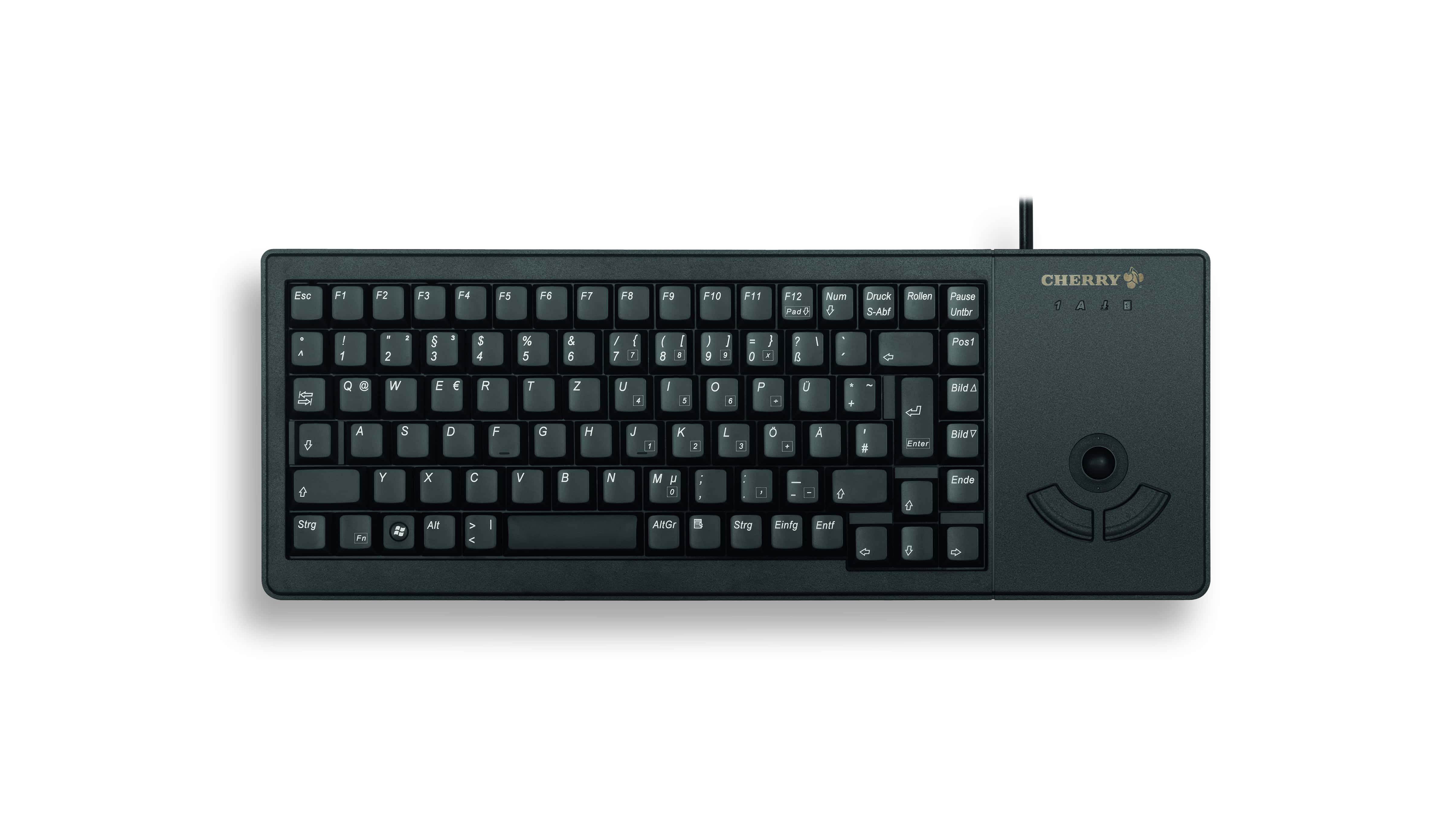 CHERRY XS Trackball toetsenbord Universeel USB QWERTY Scandinavisch Zwart (G84-5400LUMPN-2) thumbnail