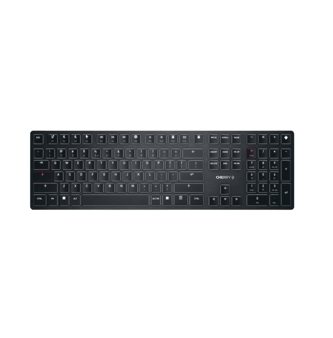 CHERRY KW X ULP toetsenbord Universeel USB + RF Wireless + Bluetooth QWERTY US International Zwart (G8U-27000LTBEU-2) thumbnail