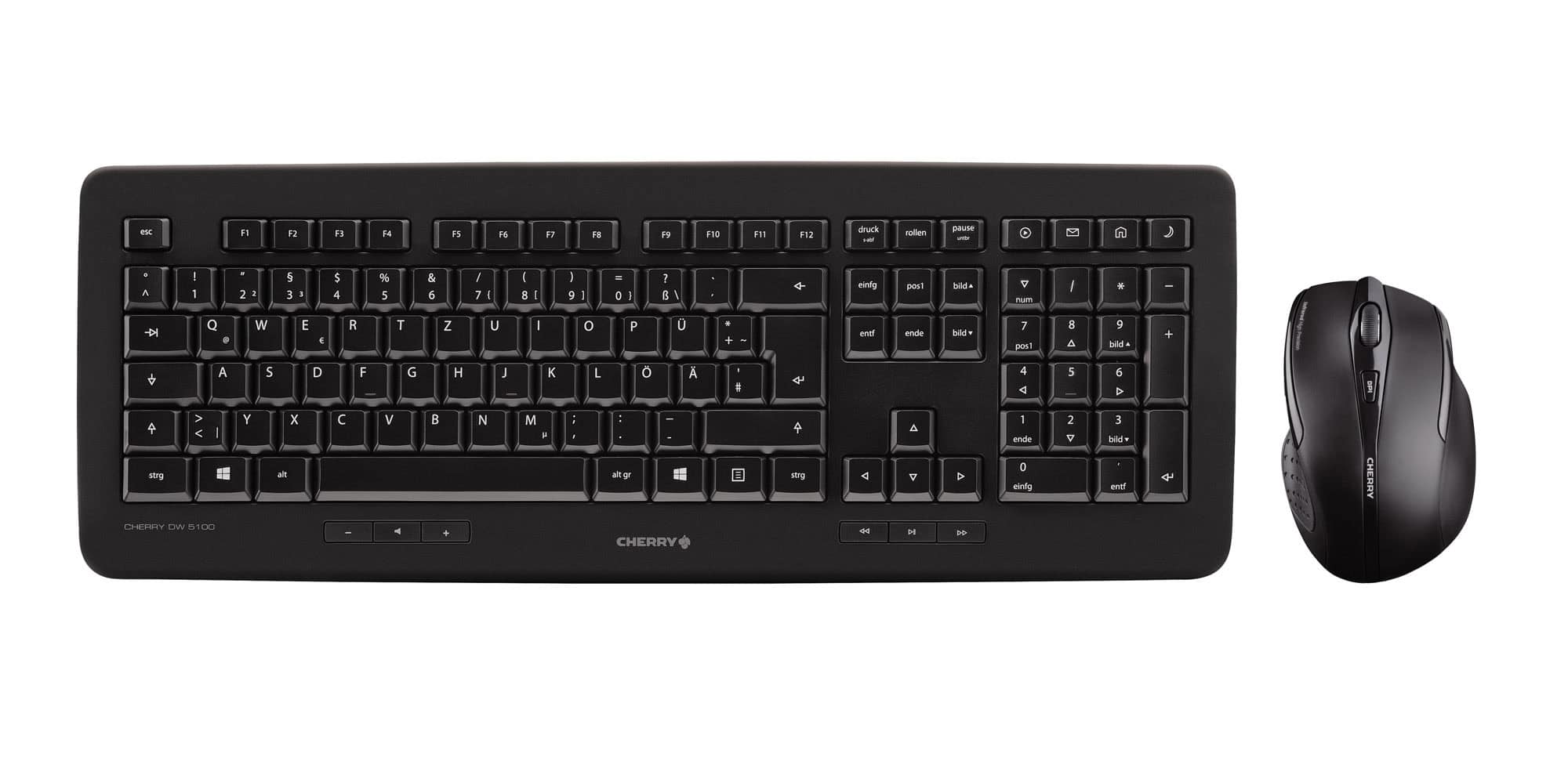 CHERRY DW 5100 toetsenbord Inclusief muis Universeel RF Draadloos Amerikaans Engels Zwart (JD-0520EU-2) thumbnail