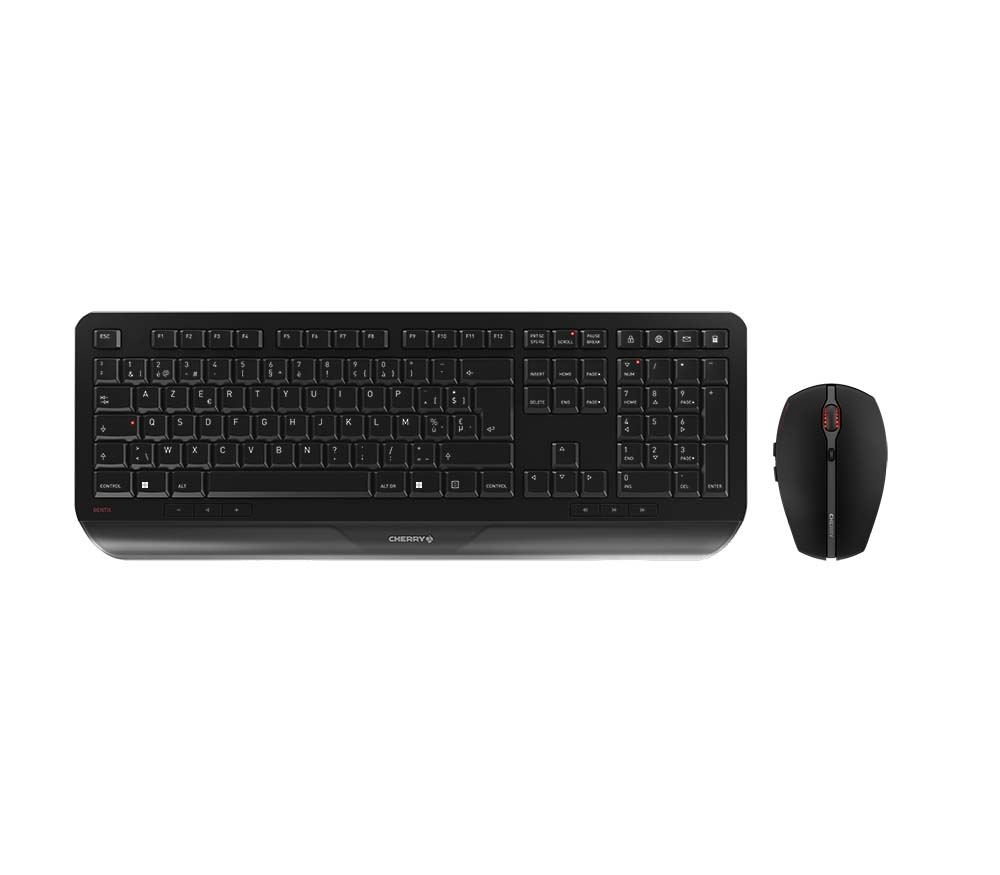 CHERRY Gentix Desktop toetsenbord Inclusief muis Kantoor RF Draadloos Zwitsers Zwart (JD-7000CH-2) thumbnail