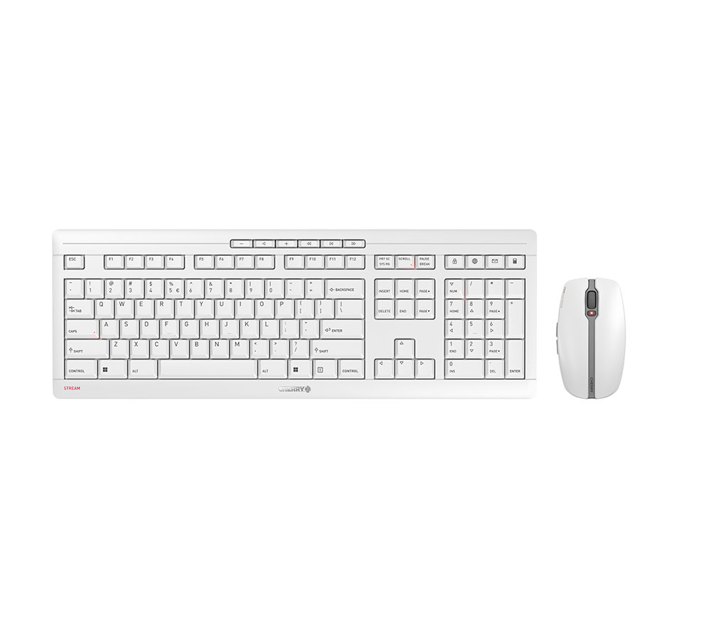 CHERRY Stream Desktop toetsenbord Inclusief muis RF Draadloos QWERTY Amerikaans Engels Grijs (JD-8500EU-0) thumbnail