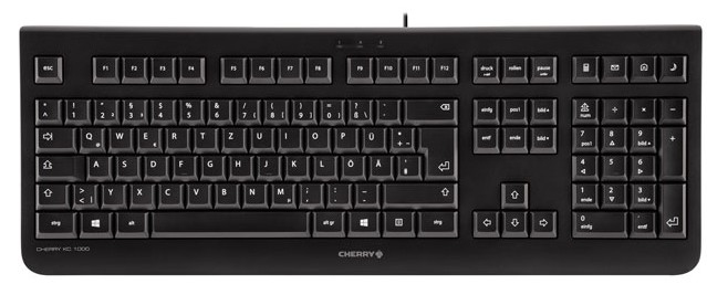 CHERRY KC 1000 toetsenbord USB Zwitsers Zwart (JK-0800CH-2) thumbnail