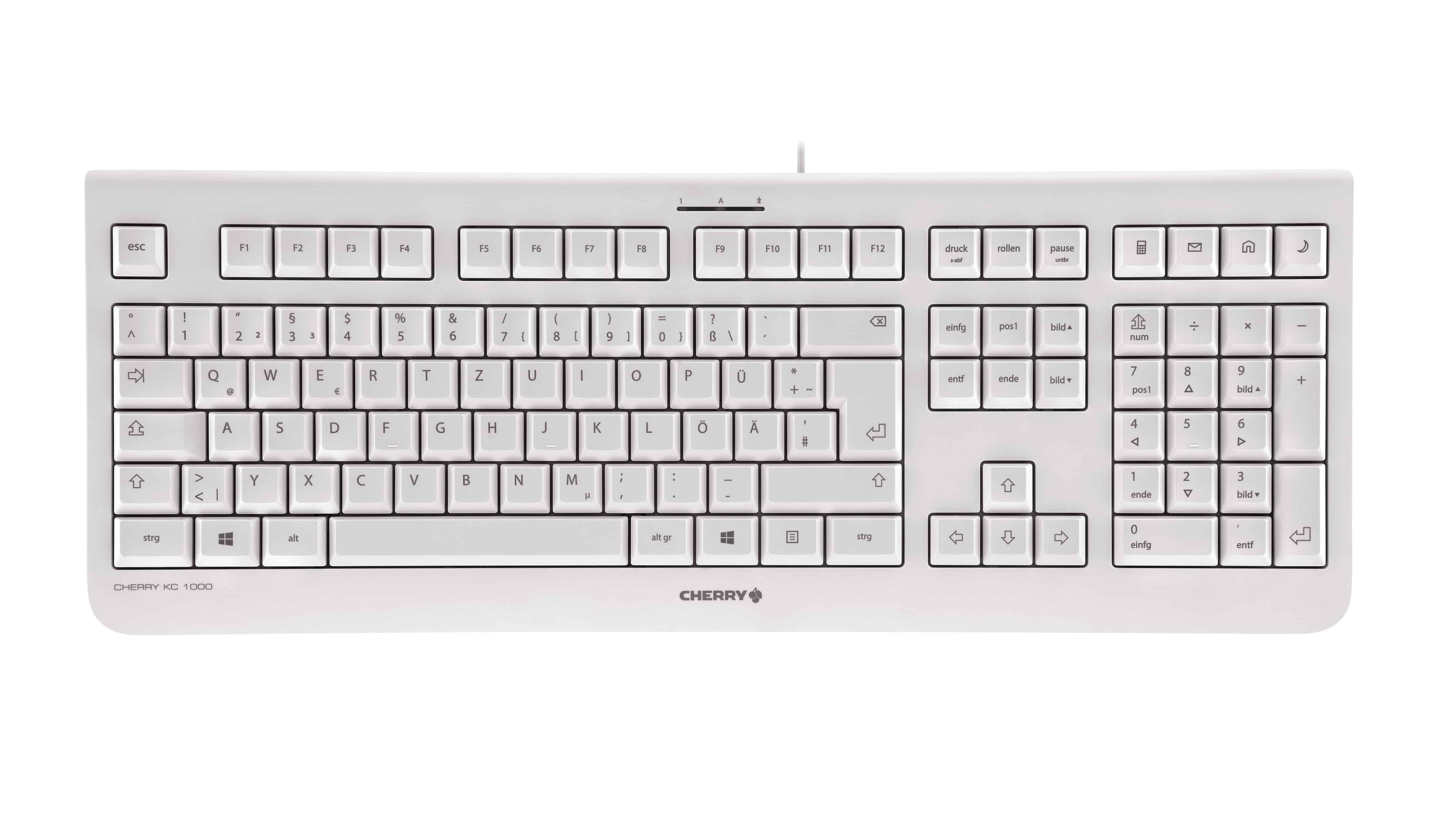 CHERRY KC 1000 toetsenbord USB QWERTY Scandinavisch Grijs (JK-0800PN-0) thumbnail
