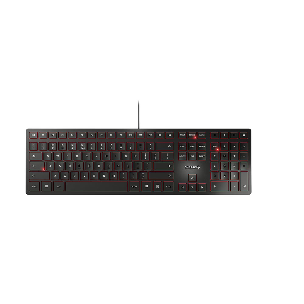 CHERRY KC 6000 Slim toetsenbord Universeel USB Amerikaans Engels Zwart (JK-1600EU-2) thumbnail