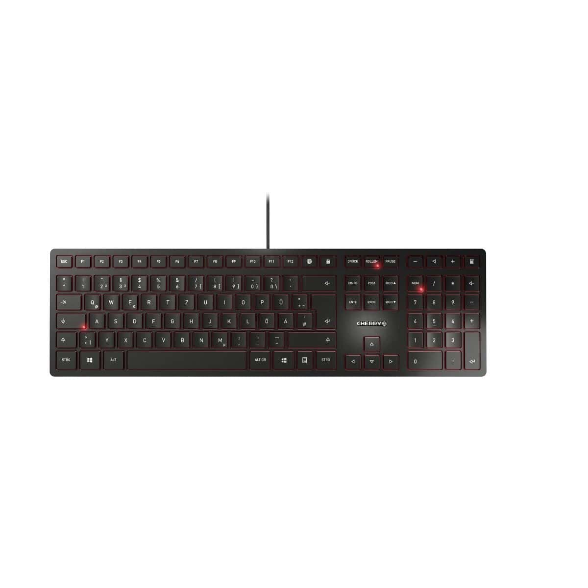 CHERRY KC 6000 SLIM toetsenbord USB Scandinavisch Zwart (JK-1600PN-2) thumbnail