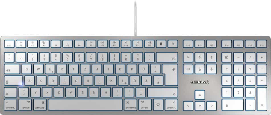 CHERRY KC 6000 SLIM FOR MAC toetsenbord USB QWERTY Amerikaans Engels Zilver (JK-1610US-1) thumbnail
