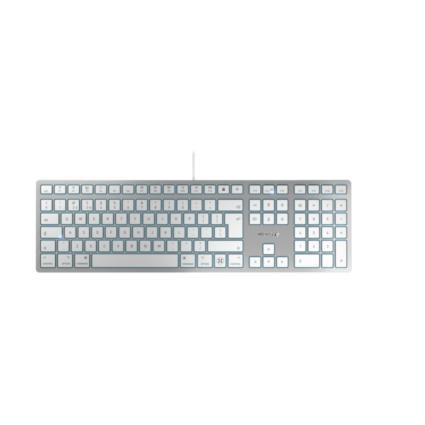 CHERRY KC 6000C FOR MAC toetsenbord Universeel USB QWERTY Engels Zilver (JK-1620GB-1) thumbnail
