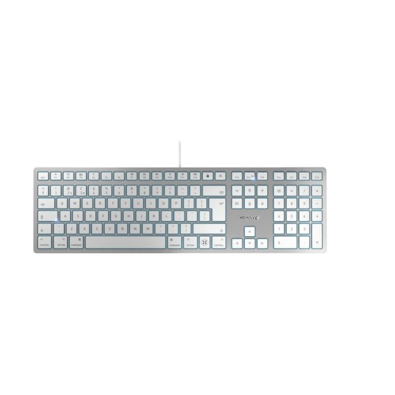 CHERRY KC 6000C FOR MAC toetsenbord Universeel USB QWERTY Amerikaans Engels Zilver (JK-1620US-1) thumbnail