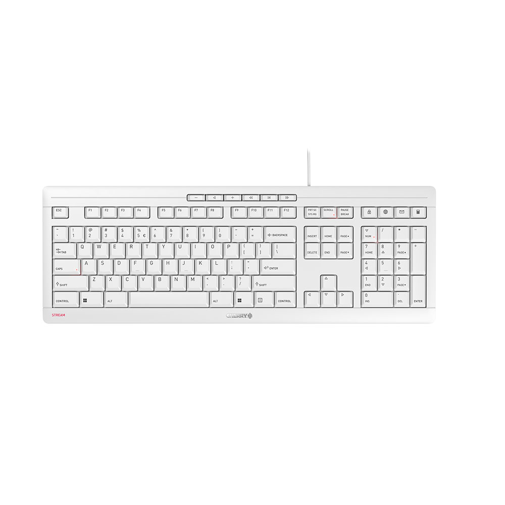 CHERRY STREAM toetsenbord USB QWERTY Engels Wit (JK-8500EU-0) thumbnail
