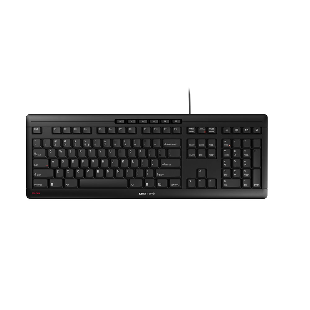 CHERRY STREAM toetsenbord Kantoor USB QWERTY Amerikaans Engels Zwart (JK-8500EU-2) thumbnail