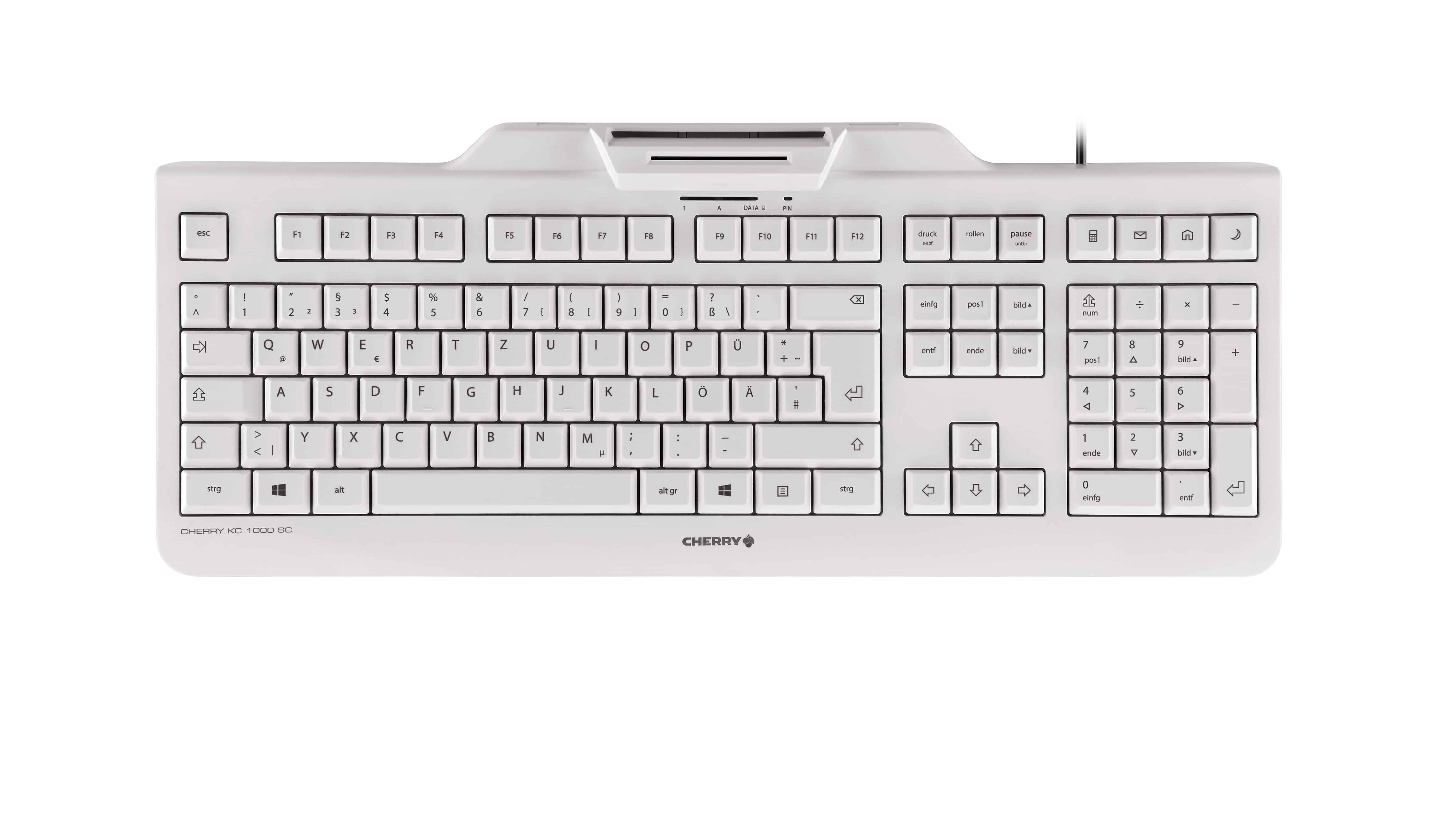 CHERRY KC 1000 SC toetsenbord USB QWERTY Amerikaans Engels Grijs (JK-A0100EU-0) thumbnail