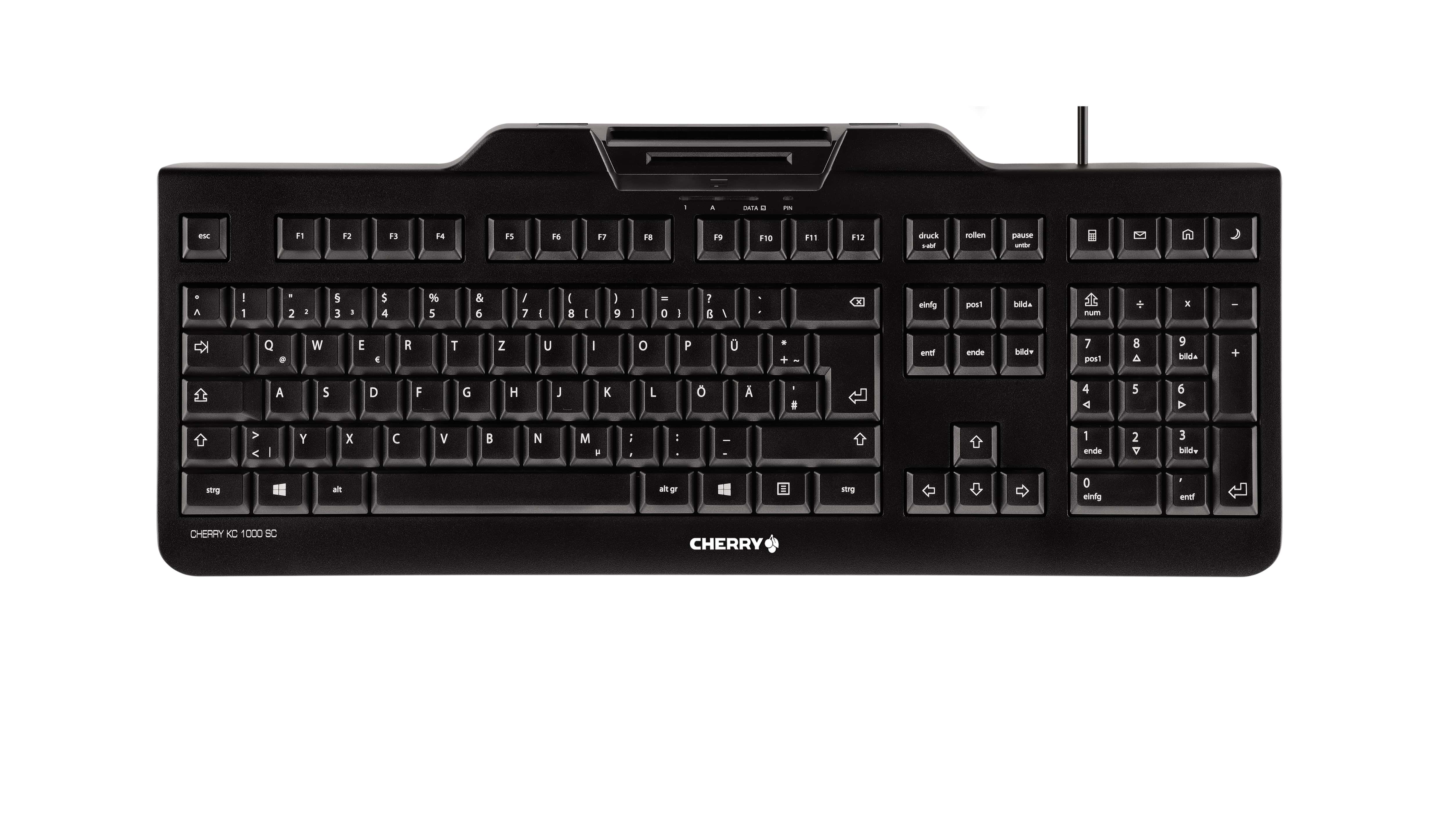 CHERRY KC 1000 SC toetsenbord Kantoor USB QWERTY Amerikaans Engels Zwart (JK-A0100EU-2) thumbnail
