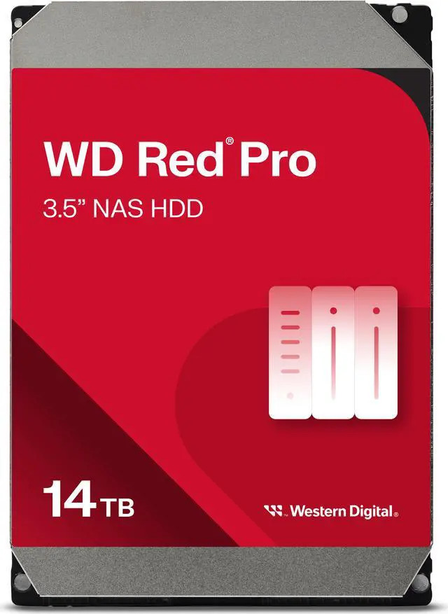 Western Digital WD142KFGX RED Pro HDD, 14TB, 3.5, 7200 RPM, Serial ATA III, 512MB, HDD, CMR (WD142KFGX) thumbnail
