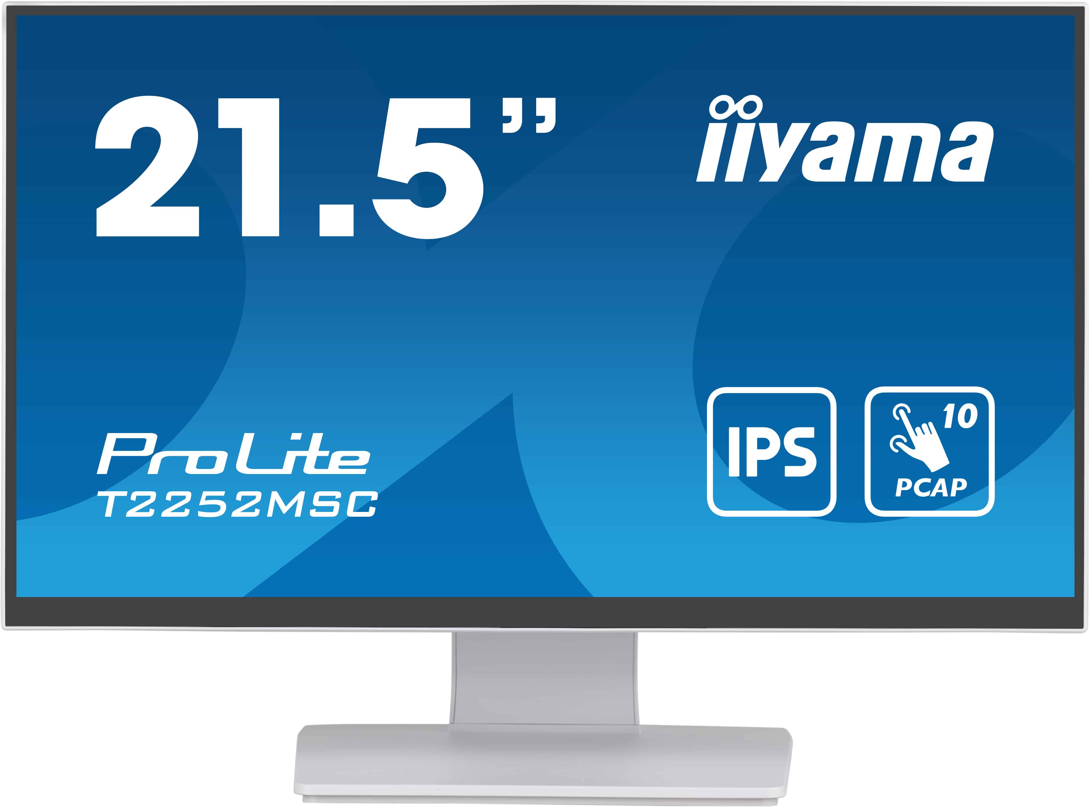 iiyama ProLite computer monitor 54,6 cm (21.5) 1920 x 1080 Pixels Full HD LCD Touchscreen Tafel Wit (T2252MSC-W2) thumbnail
