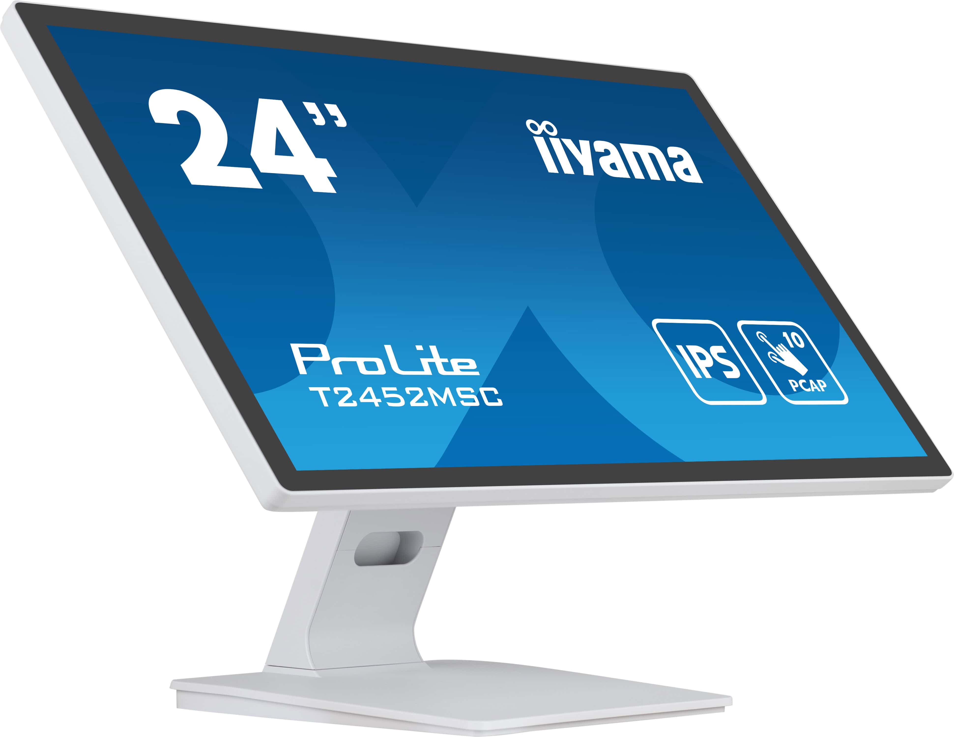 iiyama ProLite T2452MSC-W1 computer monitor 61 cm (24") 1920 x 1080 Pixels Full HD LCD Touchscreen Multi-gebruiker Wit (T2452MSC-W1) thumbnail