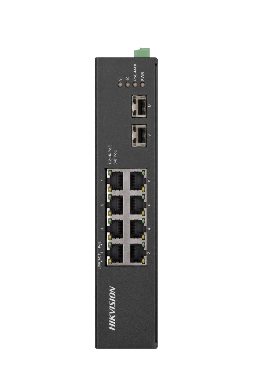 Hikvision DS-3T0510HP-E/HS netwerk-switch Unmanaged Gigabit Ethernet (10/100/1000) Power over Ethernet (PoE) Zwart (301801604) thumbnail