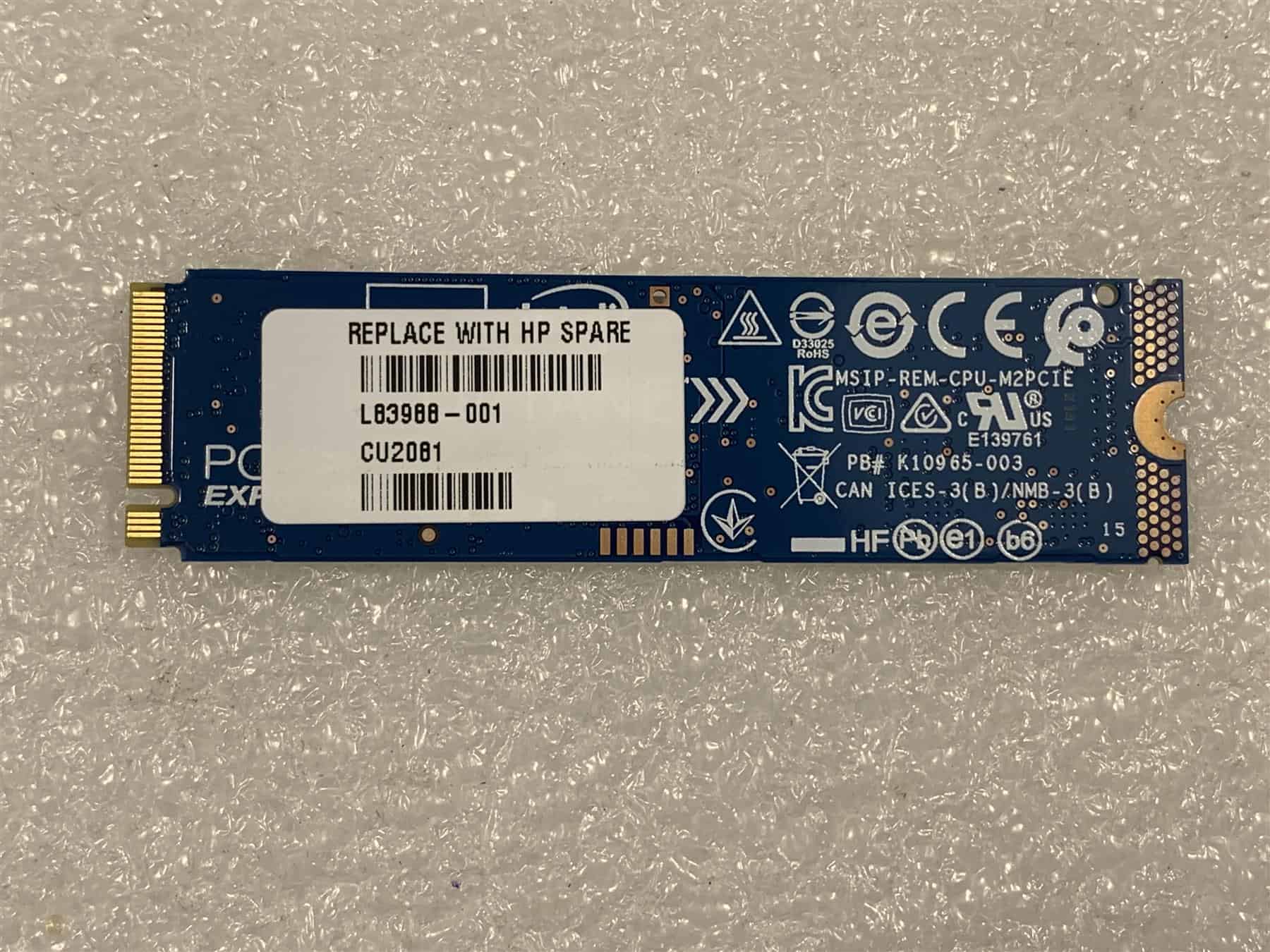 HP SKO-SSD 16GB/256GB M2 2280 TG PCIe 3D (L83988-001) thumbnail