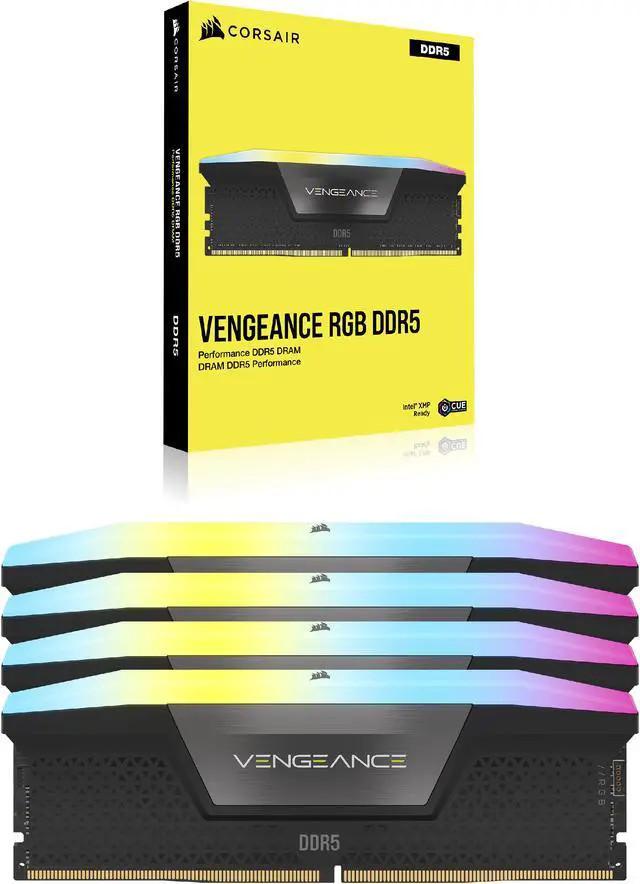 Corsair 128GB PC 5600 CL40 CORSAIR KIT (4x32GB) VENGEANCE RGB B retail (CMH128GX5M4B5600C40) thumbnail