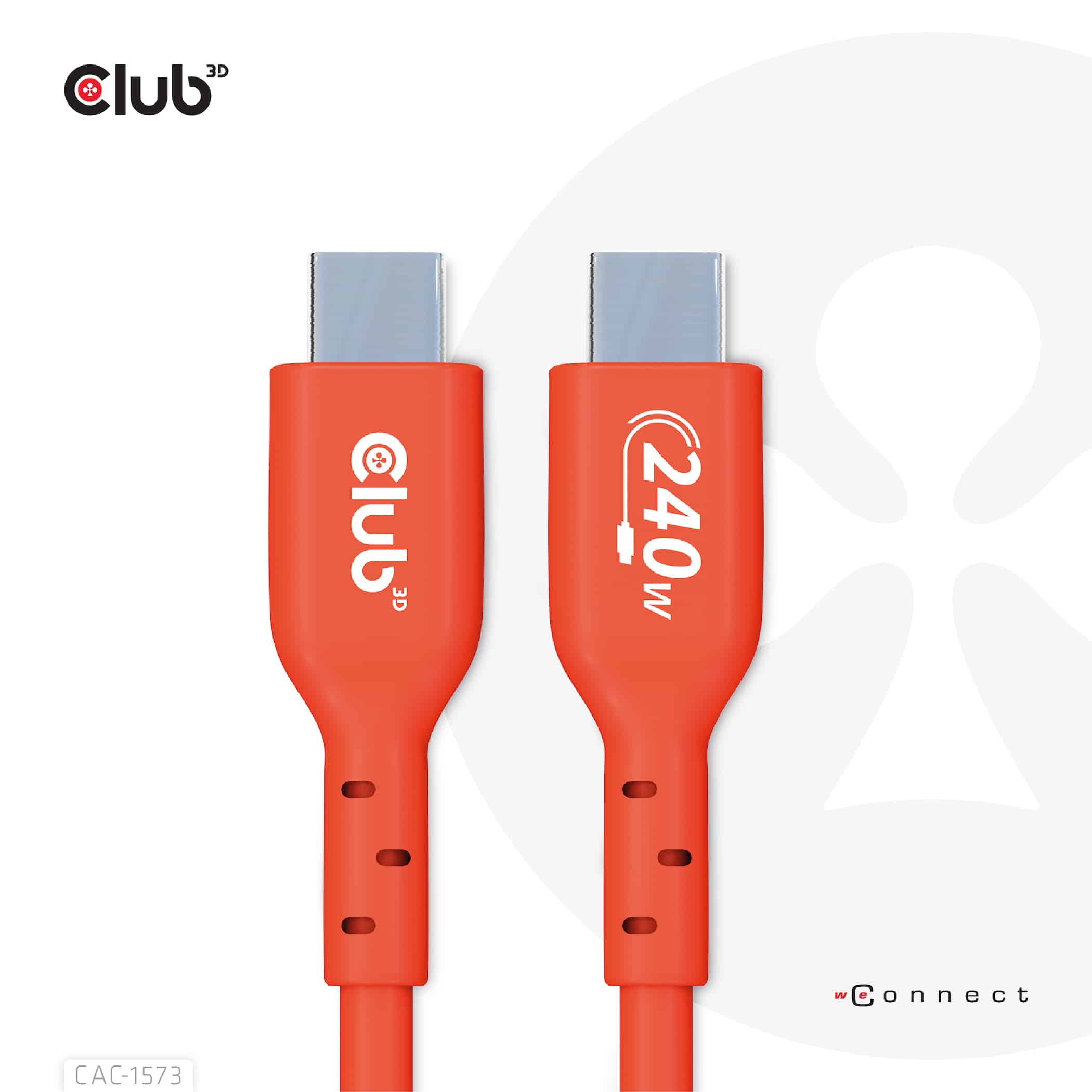 CLUB3D USB2 Type-C Bi-Directional Cable, Data 480Mb,PD 240W(48V/5A) EPR M/M 2m USB IF GECERTIFICEERD (CAC-1573) thumbnail CLUB3D USB2 Type-C Bi-Directional Cable, Data 480Mb,PD 240W(48V/5A) EPR M/M 2m USB IF GECERTIFICEERD (CAC-1573) thumbnail