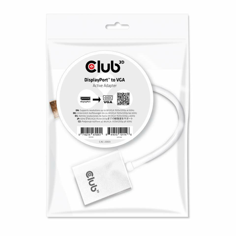 CLUB3D Displayport to VGA Active Adapter (CAC-2003) thumbnail