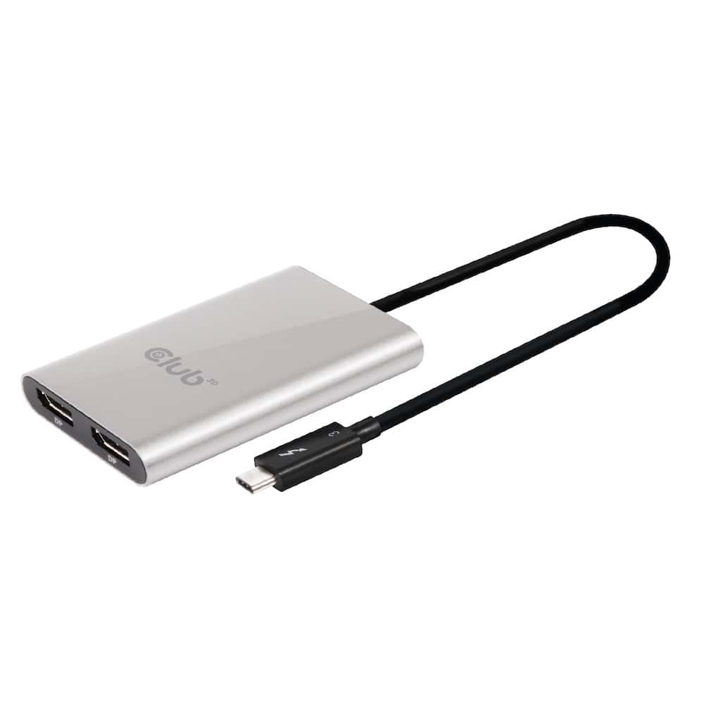 CLUB3D Thunderbolt™ 3 naar 2x Displayport™ 1.2 Dual Monitor 4K 60Hz (CSV-1577) thumbnail