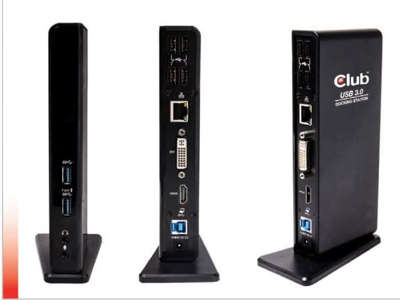 CLUB3D UNIVERSEEL USB 3.0 Type A 1x HDMI 1x DVI ,UTP aansluitingen DisplayLink™ gecertificeerd Docking Station (CSV-3242HD) thumbnail