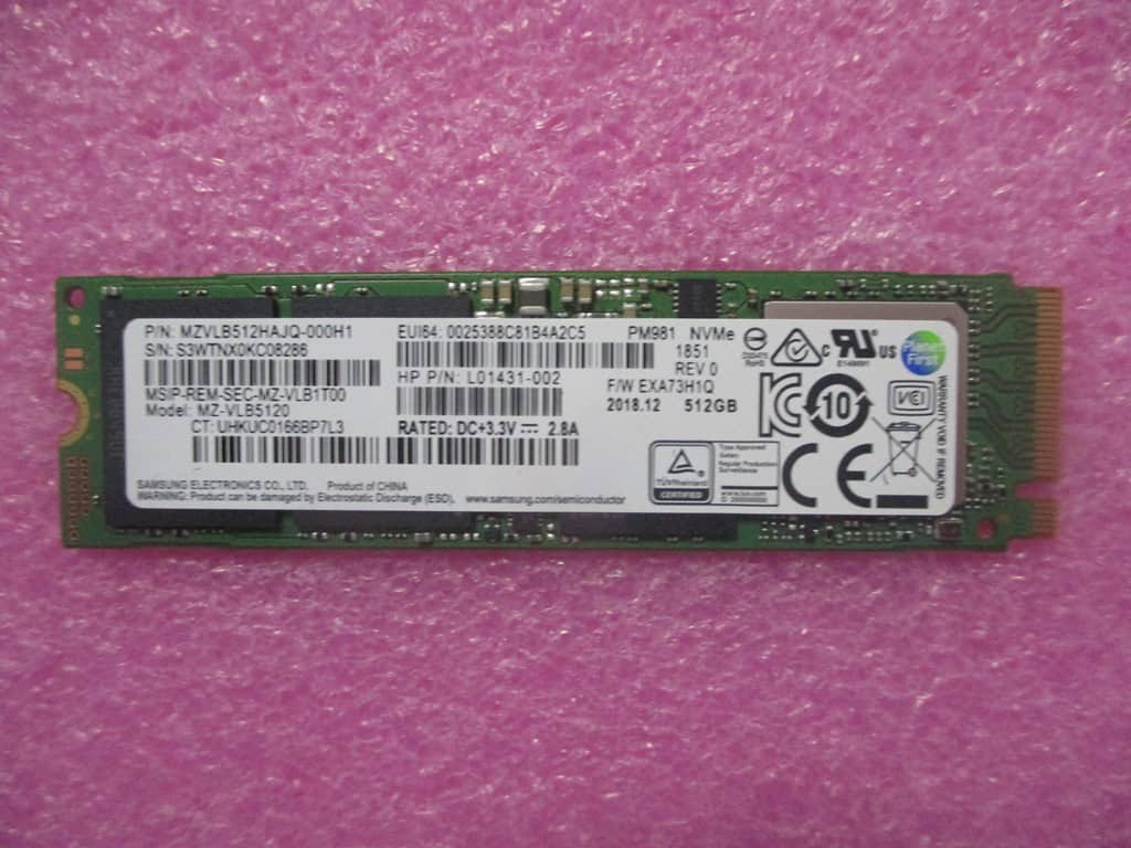 HP SPS-SSD 512GB PCIe NVME TLC (L62401-001) thumbnail