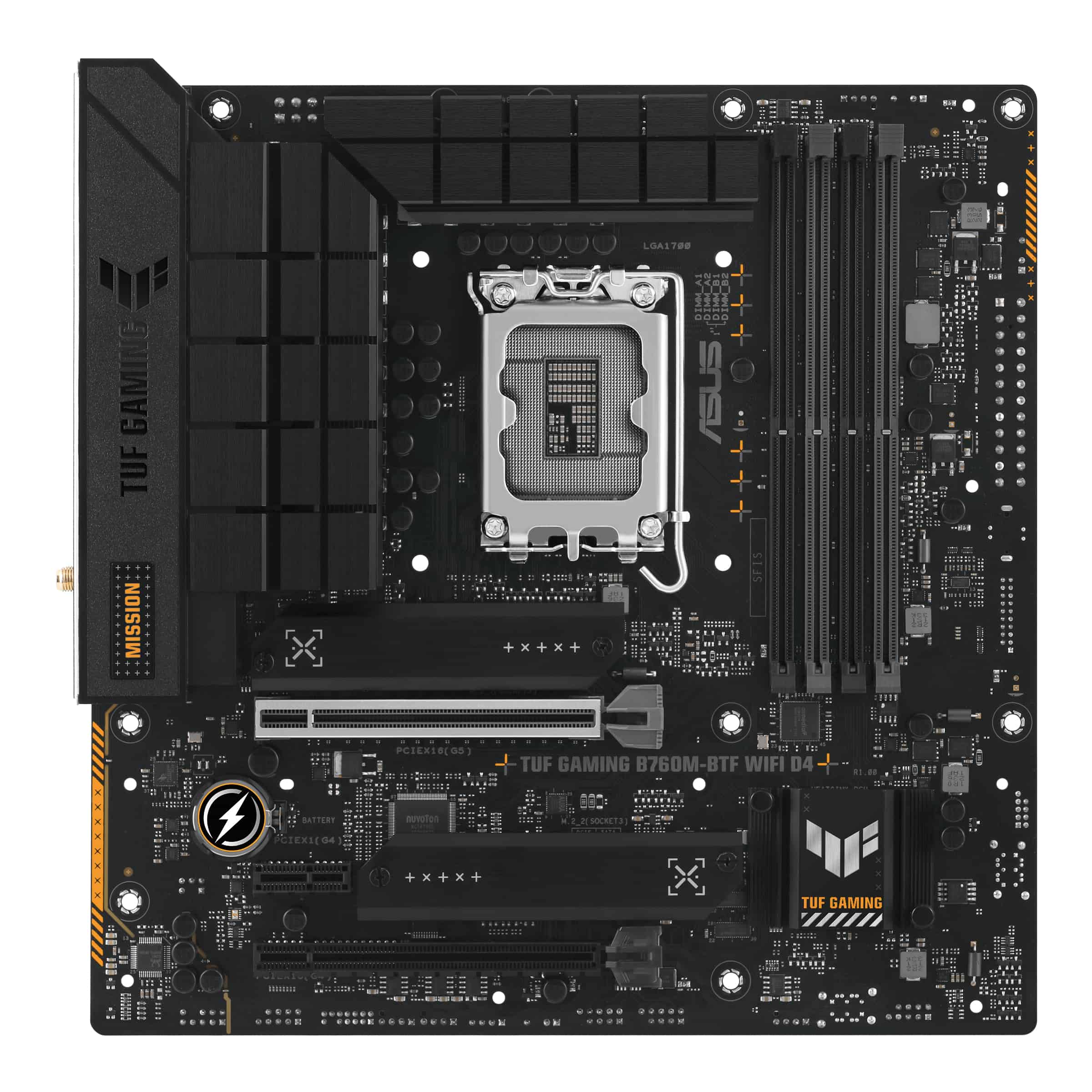 ASUS TUF GAMING B760M-BTF WIFI D4 Intel B760 LGA 1700 micro ATX (90MB1E50-M1EAY0) thumbnail